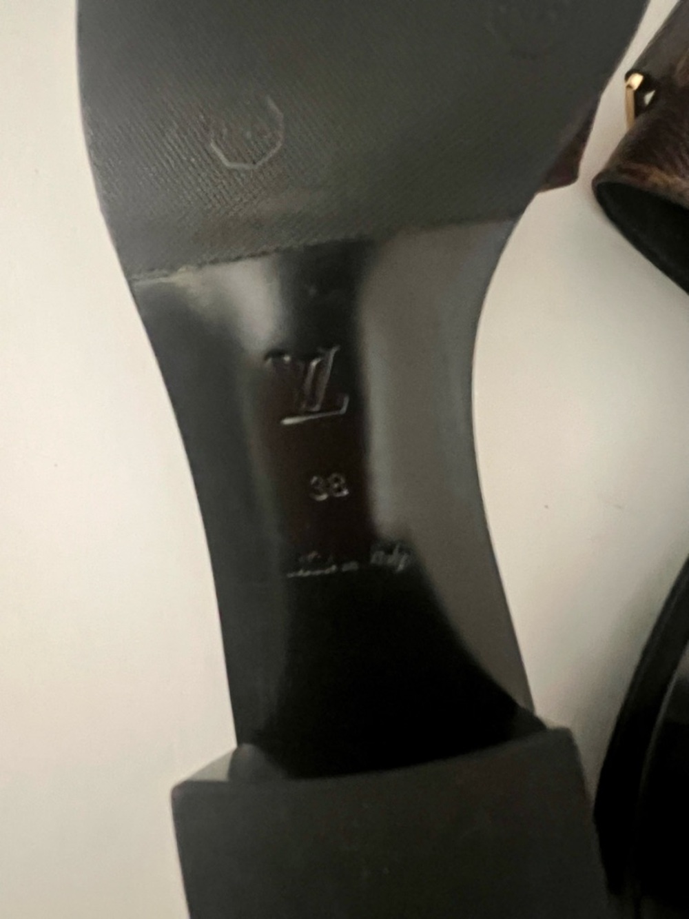 Louis Vuitton Brown Monogram Canvas Lock It Slide Sandals Size 38 - Picture 9 of 13